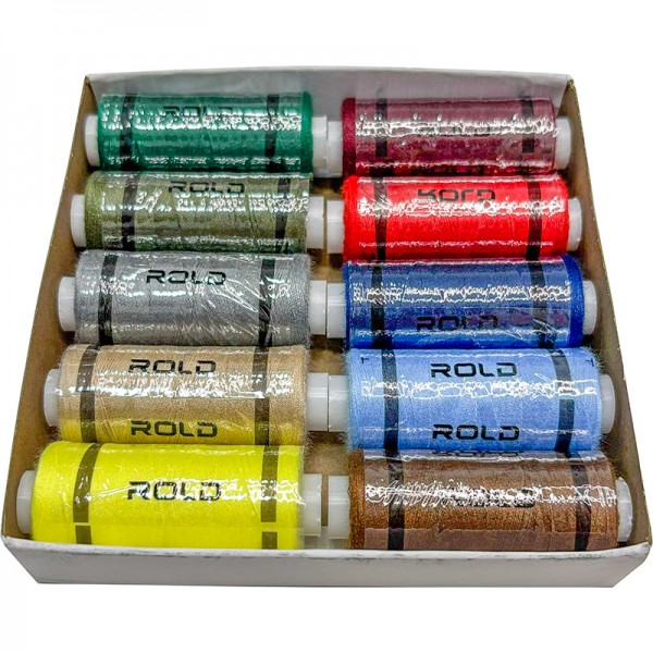 Фото 1: Набор разноцветных ниток для шитья Rold 10 шт.