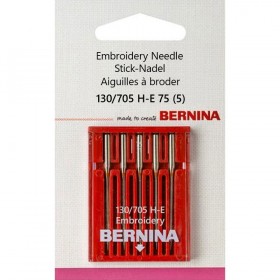 Голка вишивальна 036 154 70 00 Bernina 130/705 H-E 75 голки для вишивання 5 шт.
