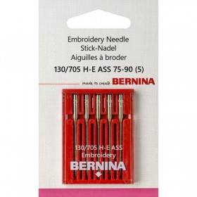 Голка вишивальна 036 154 70 02 Bernina 130/705 H-E ASS 75-90 голки для вишивання 5 шт.