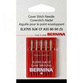  103 105 70 00 Bernina ELX705 SUK CF ASS 80-90 голки для плаского шва 5 шт.
