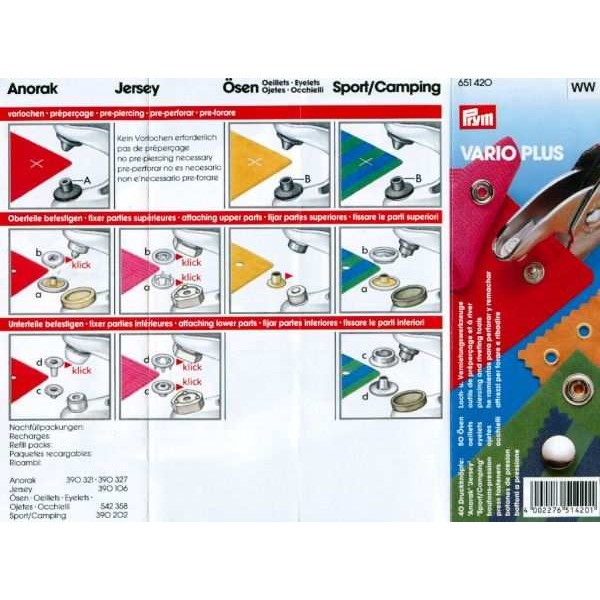 Фото 2: Набор кнопок с щипцами Prym Vario Plus 651420