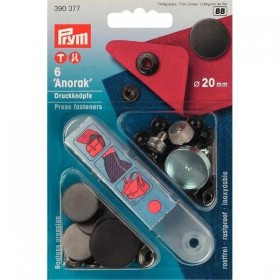  Кнопки Prym Anorak 20мм чорні 390377