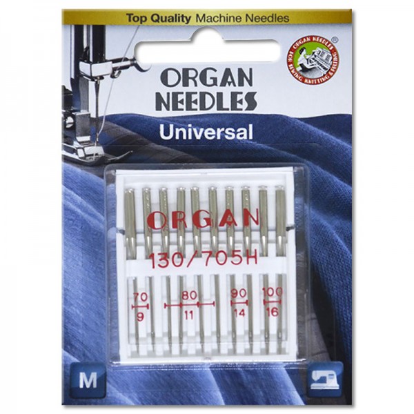 Фото 1: Иглы универсальные Organ Universal №70-100 ассорти 10 штук