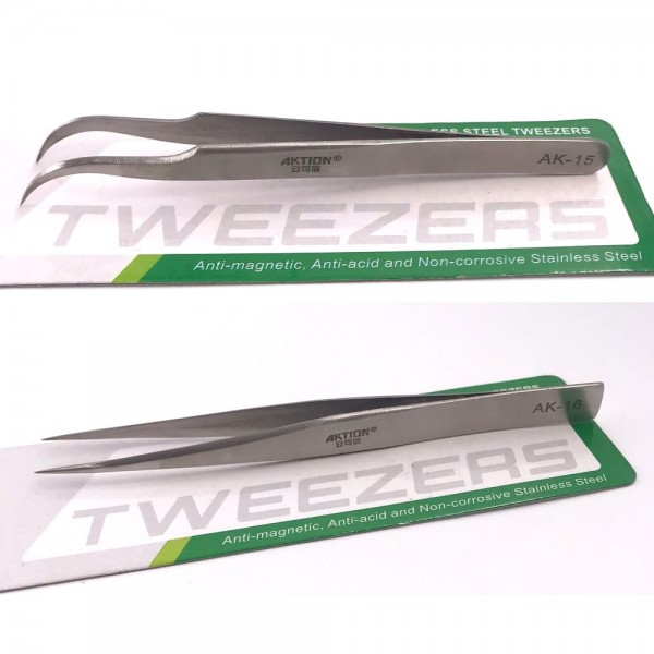 Фото 1: Набор пинцетов Aktion AK-15 и AK-16