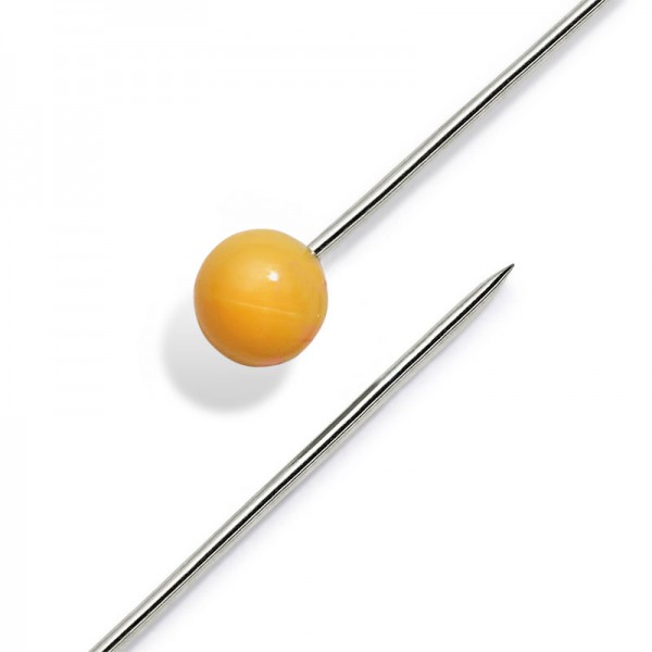 Фото 2: Булавки портновские Prym 028485 c пластиковыми головками желтые