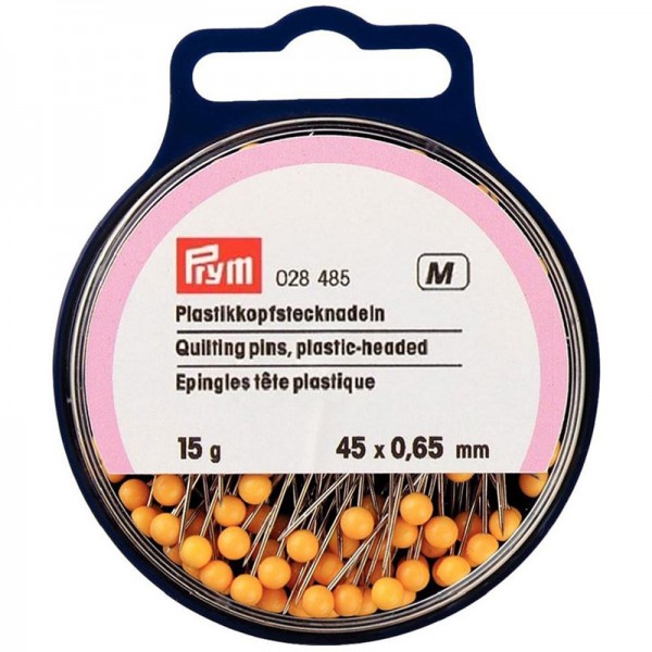 Фото 3: Булавки портновские Prym 028485 c пластиковыми головками желтые