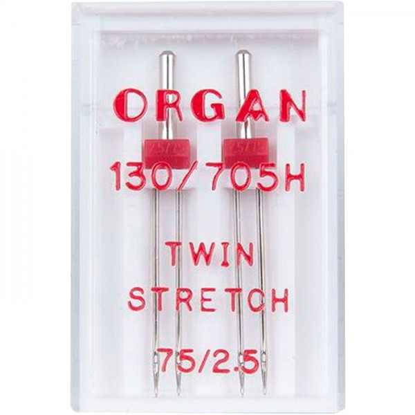Фото 2: Игла двойная стрейч Organ Twin Stretch №75/2.5
