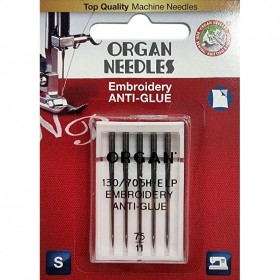  Иглы для вышивки Organ Embroidery Anti-Glue №75