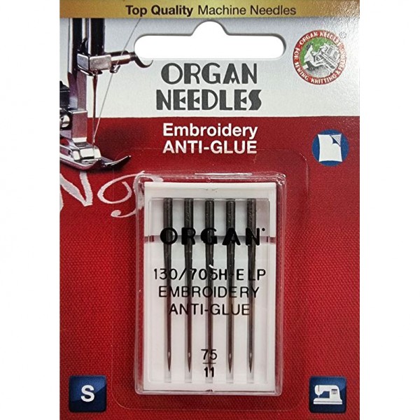 Фото 1: Иглы для вышивки Organ Embroidery Anti-Glue №75