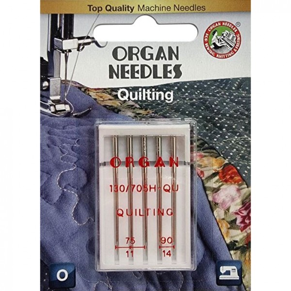 Фото 1: Иглы для квилтинга Organ H-QU Quilting №75-90 5 штук