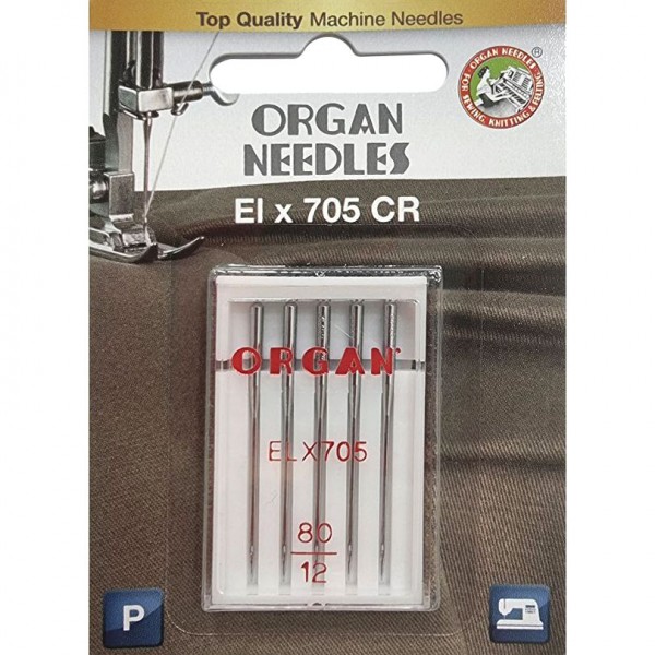 Фото 1: Иглы для оверлока Organ ELx705 CR PB №80 5 штук