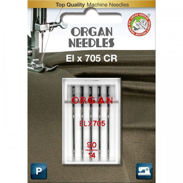 Фото 1: Иглы для оверлока Organ ELx705 CR PB №90 5 штук