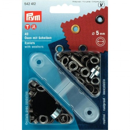  Блочки для шнурков Prym 542412 с устройством установки 5,0 мм