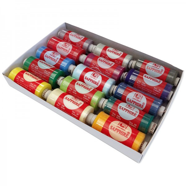 Фото 1: Набор полиэстеровых ниток SAPPHIRE для шитья