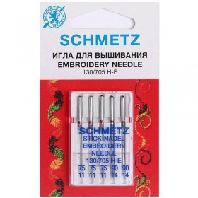 Иглы вышивальные Schmetz Embroidery №75-90