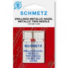 Голка подвійна універсальна Schmetz Metallic Embroidery №80 / 2.5