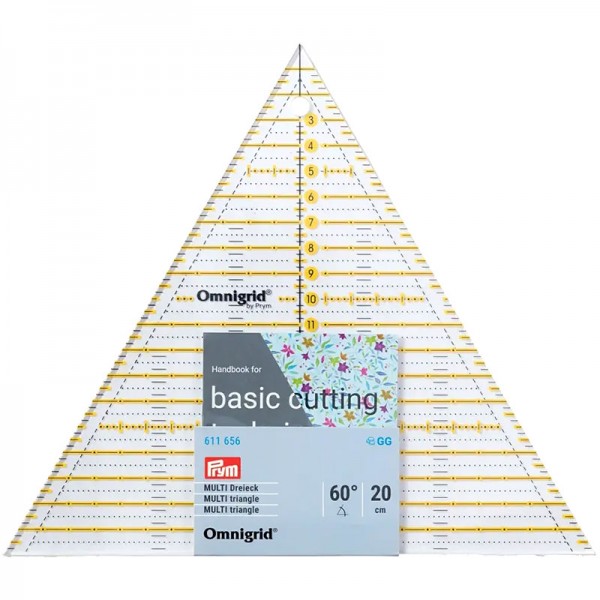Фото 2: Линейка треугольник Omnigrid 20 см 60 градусов Prym 611656