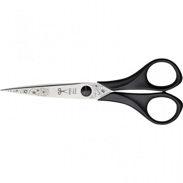 Фото 1: Ножницы Paul 806_02 16,1 см черные с нанесенной гравировкой