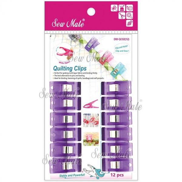 Фото 2: Прищепки SewMate DW-QC02(12)(V) 12 шт. фиолетовые
