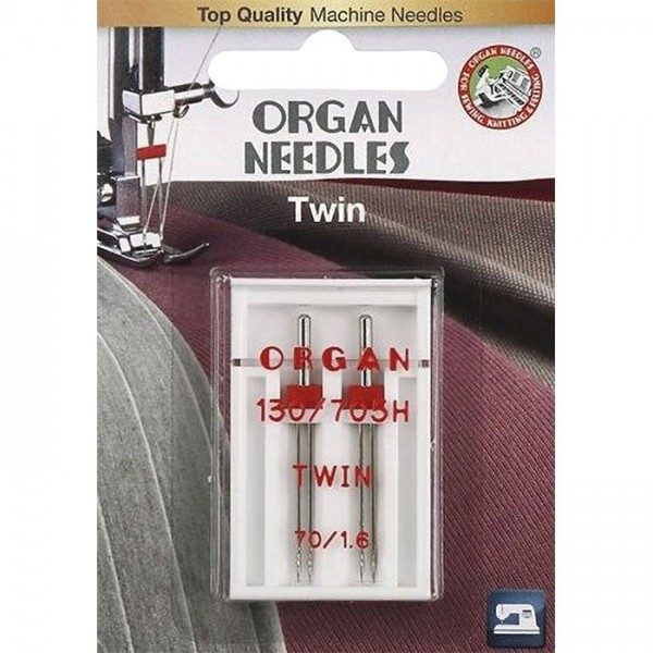 Фото 1: Игла двойная универсальная Organ Twin №70/1.6