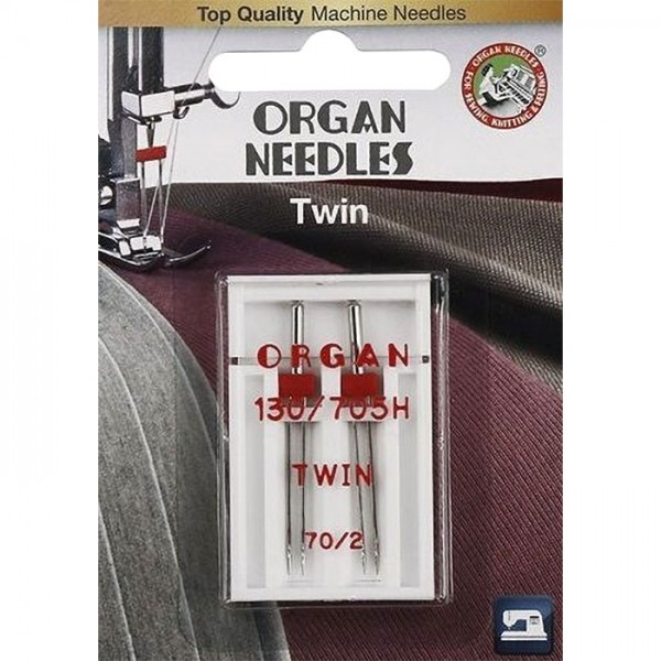 Фото 1: Игла двойная универсальная Organ Twin №70/2.0