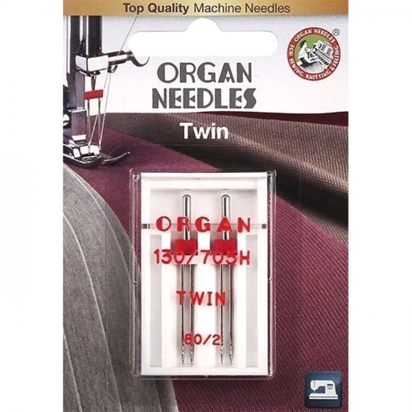 Фото 1: Игла двойная универсальная Organ Twin №80/2.0