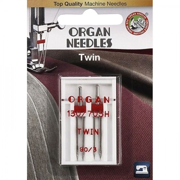 Фото 1: Игла двойная универсальная Organ Twin №90/3.0