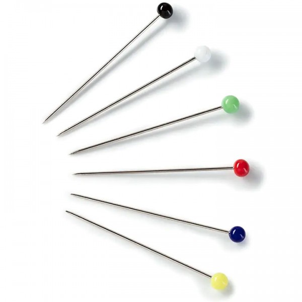 Фото 1: Булавки со стеклянной головкой разноцветные Prym 029212