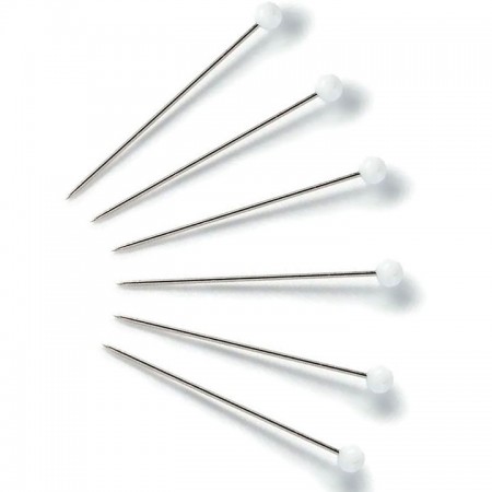  Булавки со стеклянной головкой белые Prym 029255