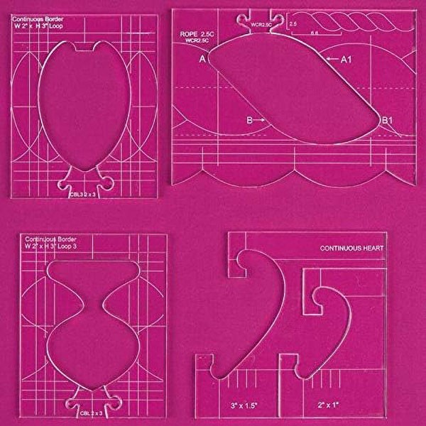 Фото 6: Набор шаблонов линейки для вышивки и квилтинга RL-04W