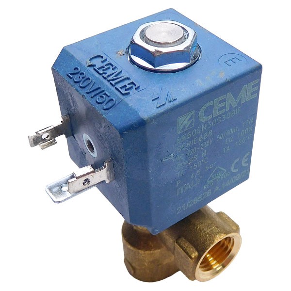 Фото 1: Электроклапан соленоидный угловой 1/4" 20836, 230 В, 50 Гц