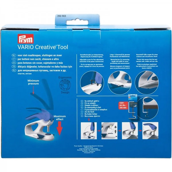Фото 4: Прилад для непришивних гудзиків, кнопок, застібок Vario Creative Tool Prym 390903