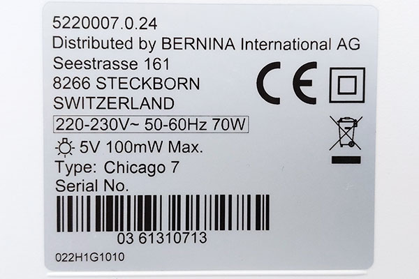 Bernina Bernette Chicago 7